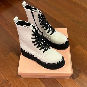 White Platform Boots, Never Worn Before